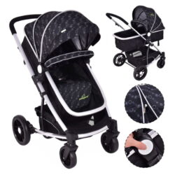 2 In 1 Foldable Baby Stroller Kids Travel Newborn Infant Buggy Pushchair Black Buy Online 