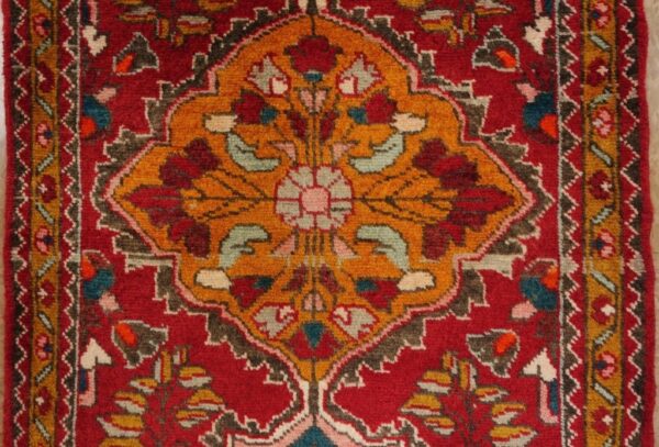 2 x 4 PERSIAN HAMEDAN Tribal Hand Knotted Wool RED YELLOW Oriental Rug Buy Online 