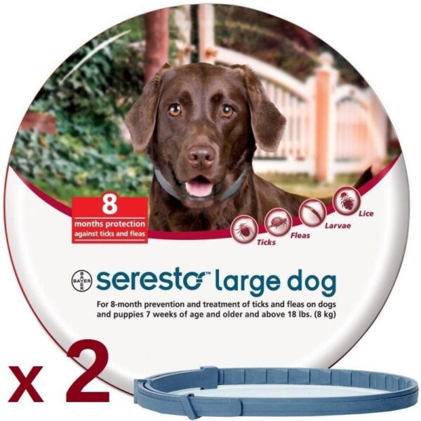2 x Seresto Flea & Tick 8 Month Collar for Large Dogs over 18 lbs Buy Online 