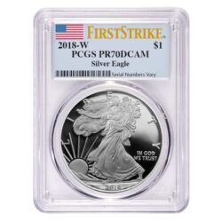 2018-W 1 oz Proof Silver American Eagle PCGS PF 70 DCAM First Strike Buy Online 
