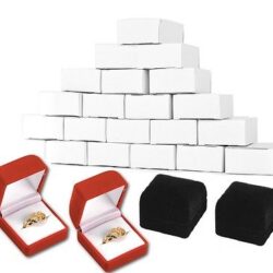 48 Pcs <HOT DEAL!> RING BOXES RING DISPLAYS  JEWELRY BOX WHOLESALE VELOUR BOX Buy Online 