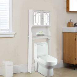 Bathroom Over The Toilet Space Saver Storage Cabinet Shelf Organizer White Buy Online 