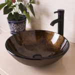 Bathroom Tempered Glass Vessel Sink Bowl Faucet Pop-up Drain Bath Basin Combo Buy Online 