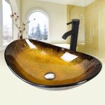 Bathroom Tempered Glass Vessel Sink Faucet Pop-up Drain Bath Accessory Set Combo Buy Online 