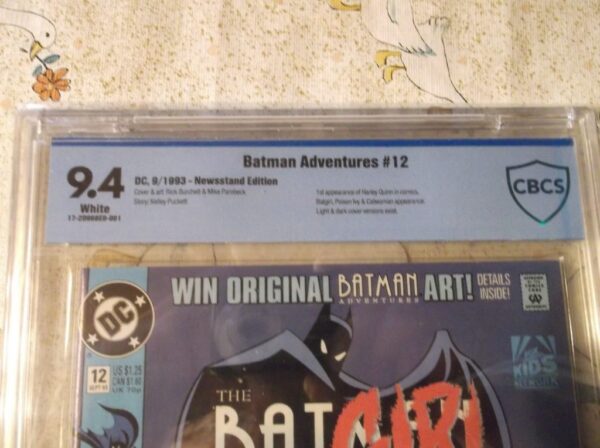 Batman Adventures 12 CBCS  (not CGC) 9.4 NM 1st Harley Quinn White Pages! Buy Online 