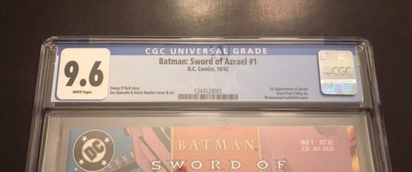Batman: Sword of Azrael #1 - CGC 9.6 - Plus Issue #2 Raw Buy Online 