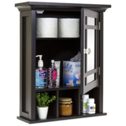 Best Choice Products Bathroom Vanity Mirror Wall Storage Cabinet (Espresso) Buy Online 