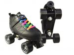Black Pacer Mach 5 GTX-500 Quad Speed Roller Skates w 2 Pair Laces Rainbow & Blk Buy Online 