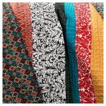 Boho Stripe 3 Piece Set Quilt (King) Turquoise/Tangerine - Lush Décor Buy Online 