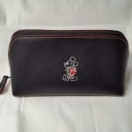 Disney X COACH Mickey Mouse Calf Leather Zipper Cosmetic Case Black F59820 NWT! Buy Online 