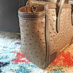 Dooney & Bourke Ostrich Embossed Leather Small Shopper Mushroom NWT $268 Buy Online 