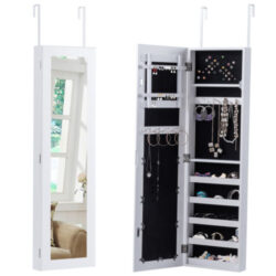 Door Mounted Mirrored Jewelry Cabinet Armoire Storage Organizer Christmas Gift Buy Online 