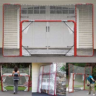 EZGoal Hockey Folding Pro Goal with Backstop and Targets, 2-Inch, Red/White Buy Online 