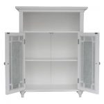 Elegant Home Windsor Bathroom Double Door Floor Cabinet, White Buy Online 