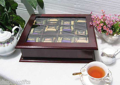 Elegant Tea Bag Chest Cabinet with glass door cover, solid wood, TEA1-Maho Buy Online 