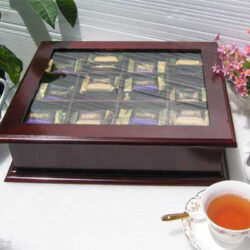 Elegant Tea Bag Chest Cabinet with glass door cover, solid wood, TEA1-Maho Buy Online 