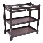 Espresso Sleigh Style Baby Changing Table Infant Newborn Nursery Diaper Station Buy Online 