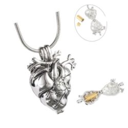 Eternally Loved Anatomical Heart Necklace Cremation Organ Pendant Urn for Mem... Buy Online 