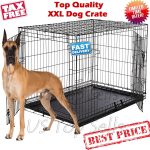 Extra Large Dog Kennel Crate 48" Folding Pet Cage Metal 2 Doors Tray Pan XL XXL Buy Online 
