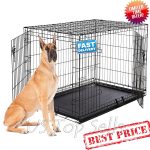 Extra Large Dog Kennel Crate 48" Folding Pet Cage Metal 2 Doors Tray Pan XL XXL Buy Online 