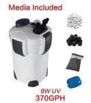 FREE MEDIA 100 GAL Aquarium Fish Tank Canister Filter + 9W UV Sterilizer370 GPH Buy Online 