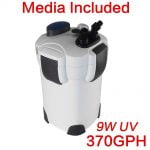 FREE MEDIA 100 GAL Aquarium Fish Tank Canister Filter + 9W UV Sterilizer370 GPH Buy Online 