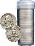FULL DATES Roll Of 40 $10 Face Value 90% Silver Washington Quarters Buy Online 