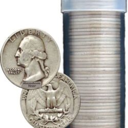 FULL DATES Roll Of 40 $10 Face Value 90% Silver Washington Quarters Buy Online 