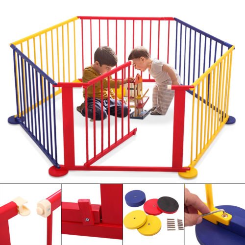 Fence Portable Pet Outdoors 6 Panel Play Pen Safety Gate Children Yard Baby Kids Buy Online 