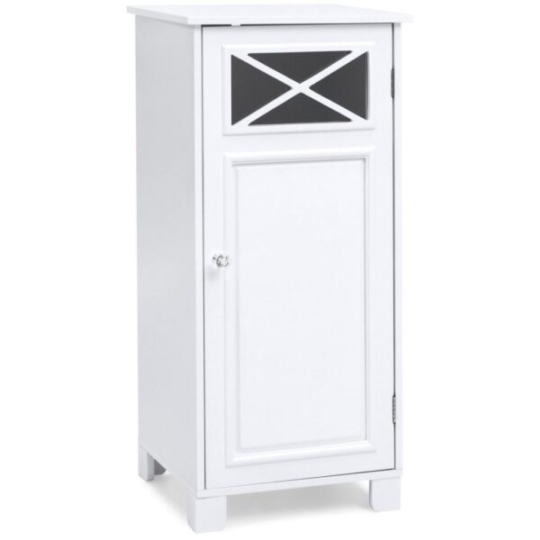 Floor Cabinet Bathroom Storage White Organizer Shelves Wood Door Shelf Linen New Buy Online 