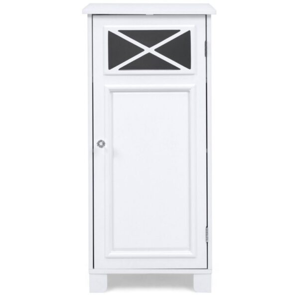Floor Cabinet Bathroom Storage White Organizer Shelves Wood Door Shelf Linen New Buy Online 