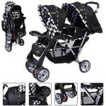 Foldable Twin Baby Double Stroller Kids Jogger Travel Infant  Pushchair Black Buy Online 