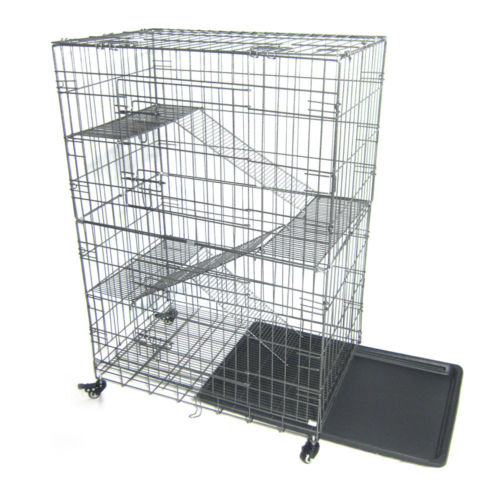 Folding Collapsible Pet Cat Wire Cage Indoor Outdoor Playpen Vacation Size L Buy Online 