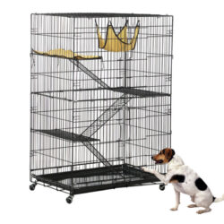 Folding Collapsible Pet Cat Wire Cage Indoor Outdoor Playpen Vacation Size L Buy Online 
