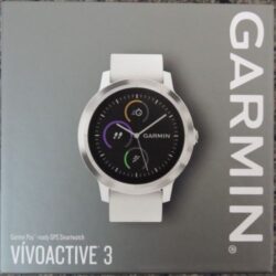 Garmin VIVOACTIVE 3 GPS Smartwatch White Band / Stainless Steel Bezel Buy Online 