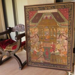 Important Turkish textile handpainting Sultan ceremony antique oriental décor Buy Online 