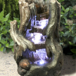 Indoor Water Fountain Lights Led Tree Waterfall Tabletop Home Zen Decor Kit Buy Online 
