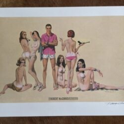 James Bond artist Robert McGinnis signed art print 40/500 with sketch Buy Online 