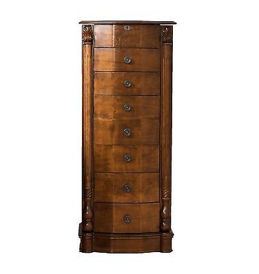 Jewelry Armoire Chest Wood Case Box Tall Cabinet Storage Organizer Stand Mirror Buy Online 