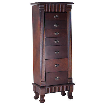 Jewelry Cabinet Armoire Box Storage Chest Stand Organizer Wood Christmas Gift Buy Online 