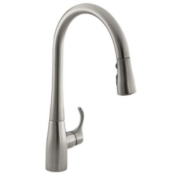 KOHLER Simplice Single-hole Pull-down Kitchen Faucet Vibrant Stainless K-596-VS Buy Online 