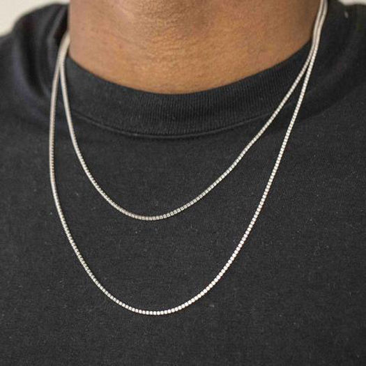 Men's Mini Micro 2mm Lab Simulated Diamond Tennis Chain Necklace Buy Online 