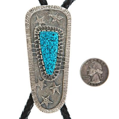 Mens Navajo Bolo Tie KINGMAN Turquoise TUFA CAST Sterling Silver MONTY CLAW A+ Buy Online 