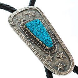 Mens Navajo Bolo Tie KINGMAN Turquoise TUFA CAST Sterling Silver MONTY CLAW A+ Buy Online 