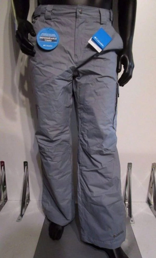 Mens S-M-L-XL-XXL Columbia Bull Lake Insulated Waterproof Snow Ski Pants - Gray Buy Online 