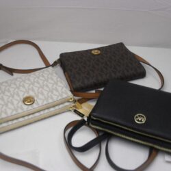 Michael Kors Fulton LG EW Crossbody PVC MK Messenger Purse Bag Various Colors Buy Online 