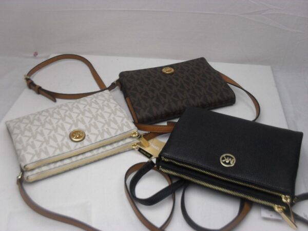 Michael Kors Fulton LG EW Crossbody PVC MK Messenger Purse Bag Various Colors Buy Online 