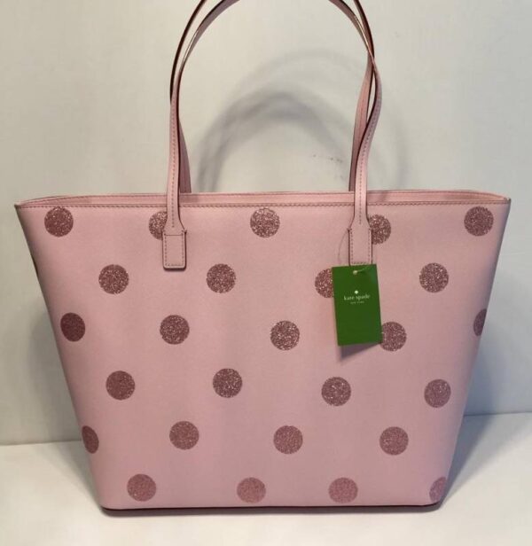 NWT Authentic Kate Spade WKRU4119 Hani Haven Lane Tote Glitter Dot handbag Buy Online 