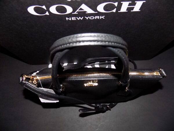 NWT Coach Pebble Leather Mini Kelsey Black Leather Crossbody Purse F57563  $250 Buy Online 