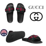NWT Gucci Women's Satin Slide With Web Bow sandal GG Supreme Canvas Size US6-11 Buy Online 